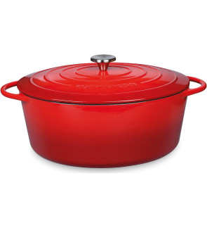 Küchenprofi: Cocotte en fonte Provence rouge ovale 33 cm