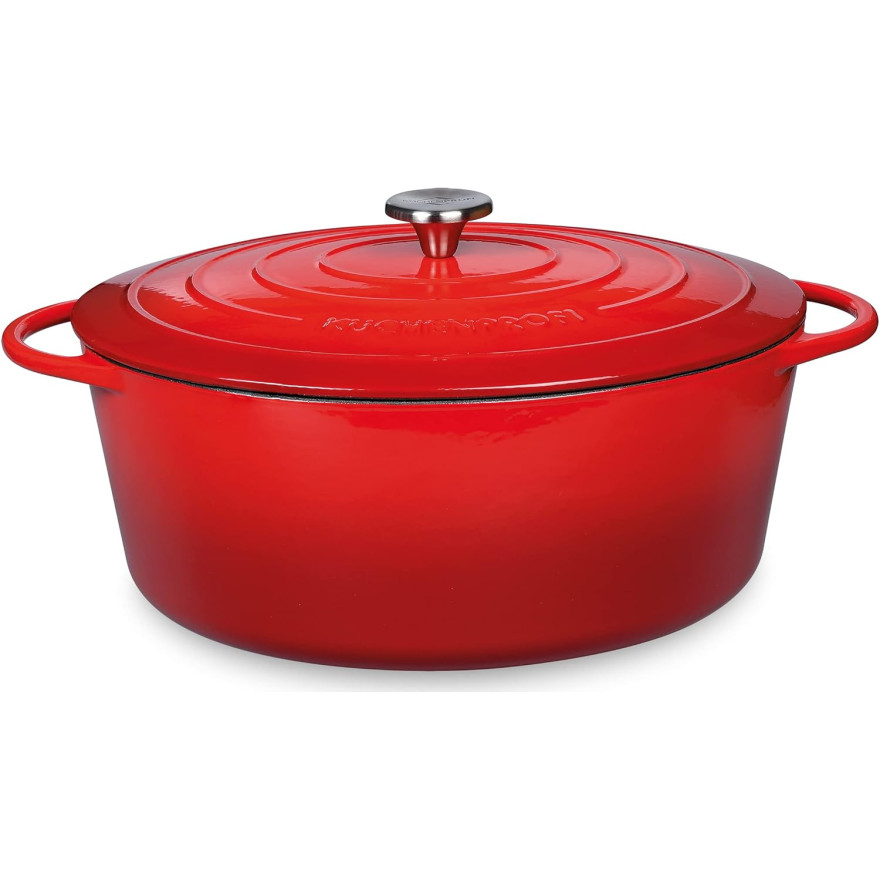 Küchenprofi: Cocotte en fonte Provence rouge ovale 33 cm