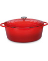 Küchenprofi: Cocotte en fonte Provence rouge ovale 33 cm