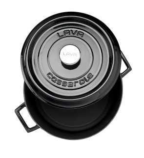 Lava: Cocotte en fonte noire 28 cm