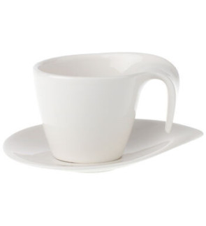 Villeroy & Boch: Flow Tasse petit-déjeuner avec soucoupe 2 pièces