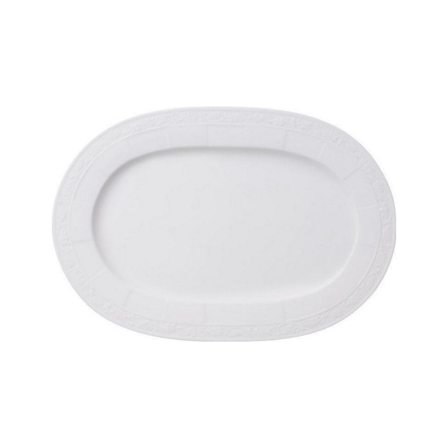 Villeroy & Boch: White Pearl Plat ovale 35 cm