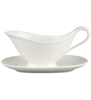 Villeroy & Boch: White Pearl Saucière 0.40L avec soucoupe