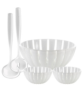 Guzzini: Grace Couverts à salade blanc transparent