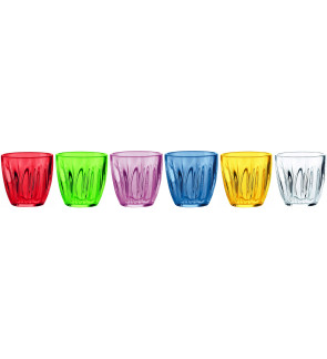 Guzzini: Happy Hour Set de 6 verres multicolors