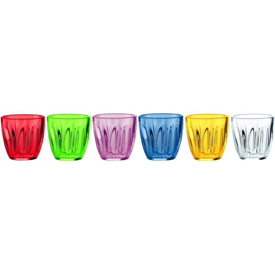 Guzzini: Happy Hour Set de 6 verres multicolors