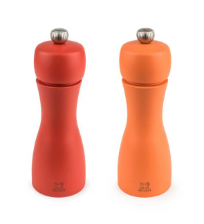 Peugeot:    Tahiti Red & Peach Duo Peper- en zoutmolens 15 cm (2 stuks)