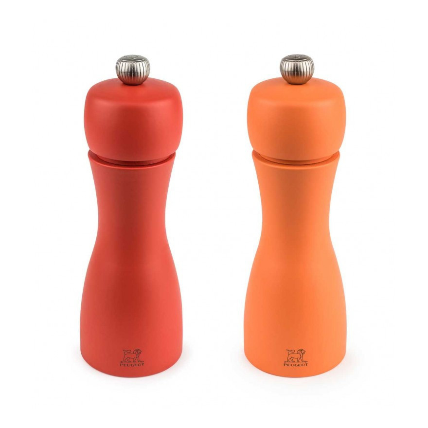 Peugeot:    Tahiti Red & Peach Duo Peper- en zoutmolens 15 cm (2 stuks)