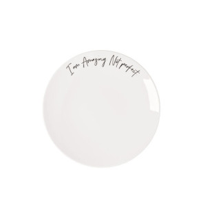 Villeroy & Boch: Statement  dessertbord "I am amazing not perfect"  21 cm.