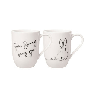 Villeroy & Boch: Statement Set de 2 Mugs "Some bunny loves you" 30 cl