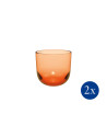 Villeroy & Boch: Like Apricot set van 2 waterglazen 28 cl