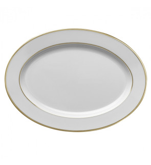 Guy Degrenne: Goud Galon Ovaal plat 36,5 cm