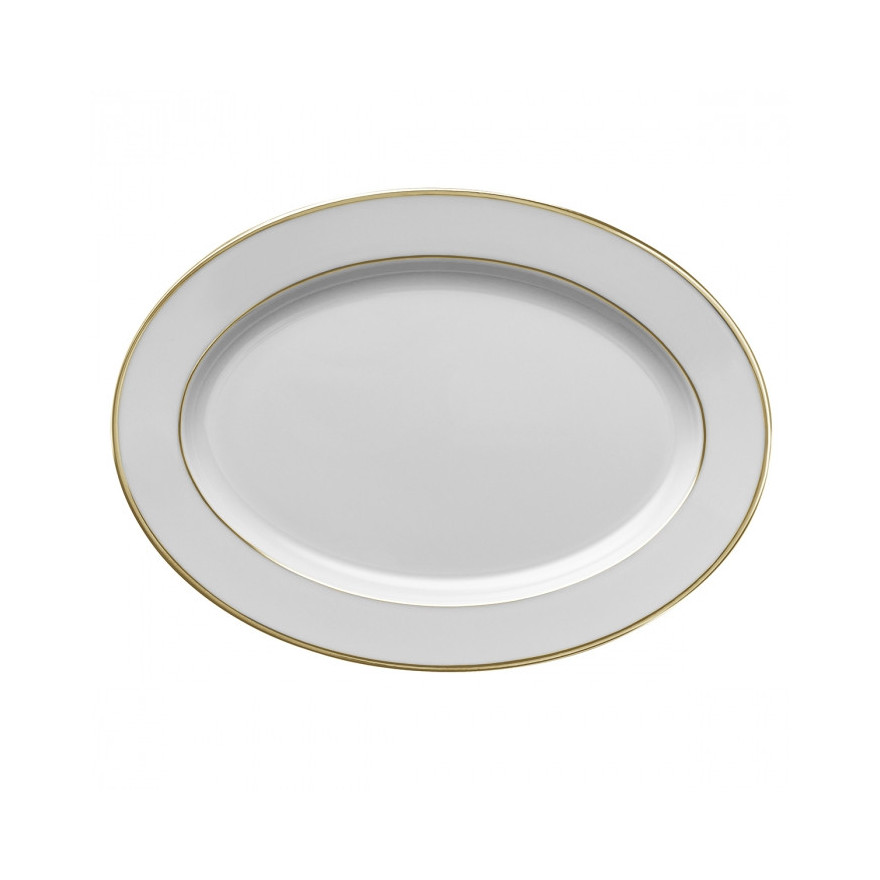 Guy Degrenne: Goud Galon Ovaal plat 36,5 cm