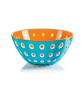 Guzzini: Le Murrine Saladier-Bol bleu/orange 20 cm.