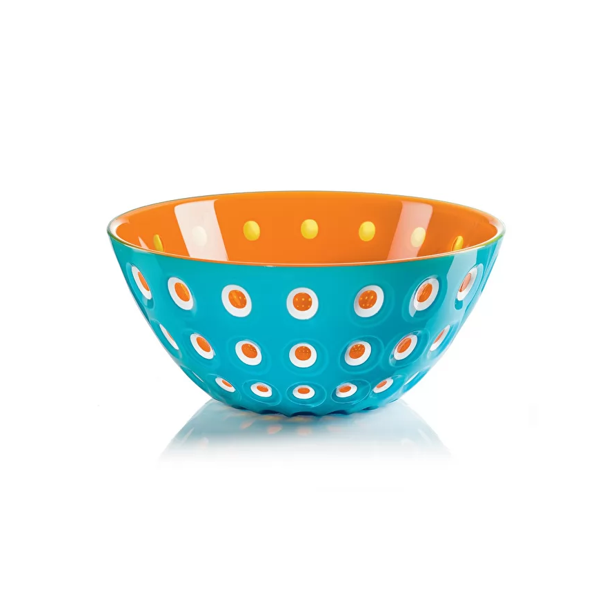 Guzzini: Le Murrine Saladier-Bol bleu/orange 25 cm.