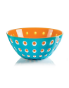 Guzzini: Le Murrine Saladier-Bol bleu/orange 25 cm.