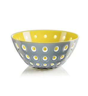 Guzzini:  Le Murrine Saladier-Bowl grijs/geel 20 cm.