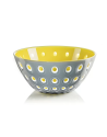 Guzzini: Le Murrine Saladier-Bol gris/jaune 20 cm.