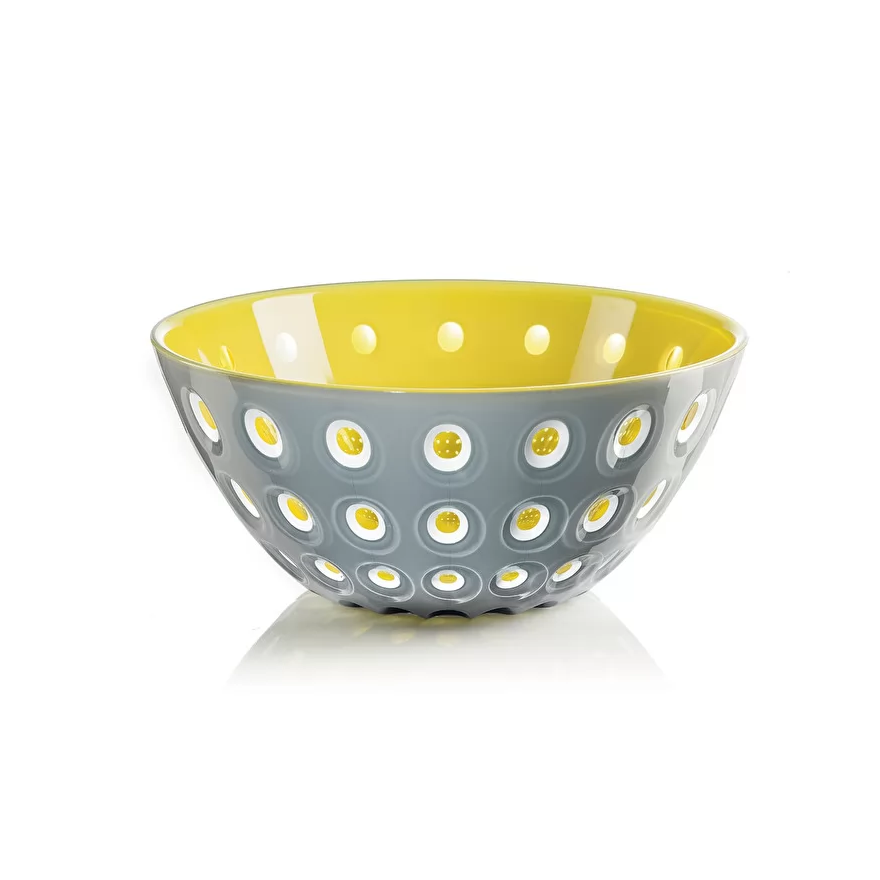 Guzzini: Le Murrine Saladier-Bol gris/jaune 25 cm.