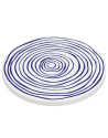 Zassenhaus: Nordic Round Keramiek Plat 20 cm blauwe cirkels