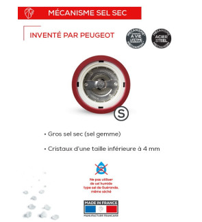 Peugeot: Parisrama U'select moulin à sel manuel laqué blanc ivoire 18 cm