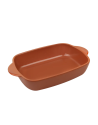 Menastyl: Terracotta rechthoek steengoed ovenschaal 22 cm