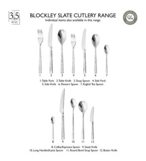 Robert Welch: Blockley Slate Coffret 24 pièces inox