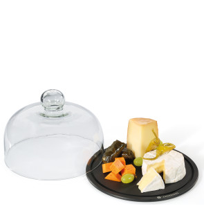 Zassenhaus: Plateau à fromage avec couvercle en verre COMFORT PLUS 28 cm