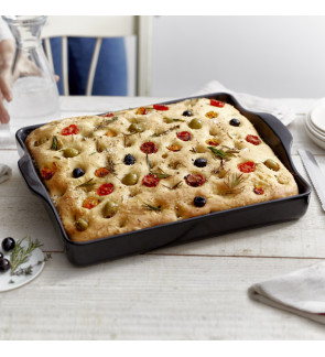 Emile Henry: Zwarte Focaccia schotel