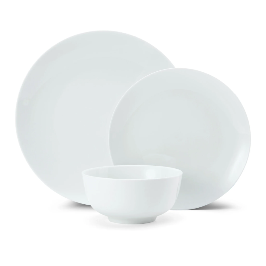 Mikasa: Chalk Set van 12 Delige Fine China Bone Dinnerware