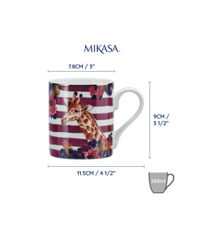 Mikasa: Wild heart mug en porcelaine girafe 28 cl