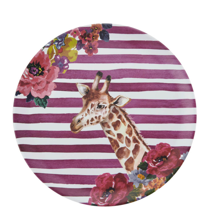 Mikasa: Wild heart plateau rond imprimé girafe 36cm