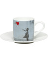 Konitz: Tasse expresso & soucoupe "Girl with Balloon" Banksy 9,5 cl