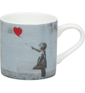 Konitz: Tasse expresso & soucoupe "Girl with Balloon" Banksy 9,5 cl