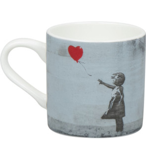 Konitz: Tasse expresso & soucoupe "Girl with Balloon" Banksy 9,5 cl