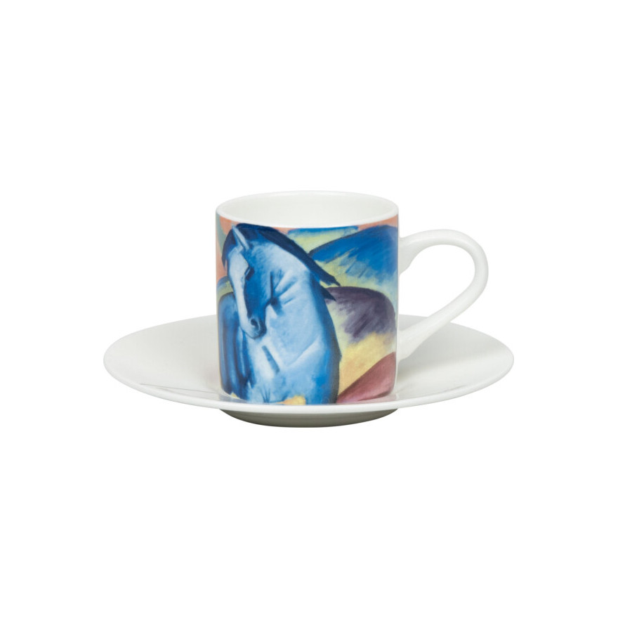 Konitz:  Tasse expresso et sous-tasse « Blaues Pferd I » Franz Marc 9,5 cl