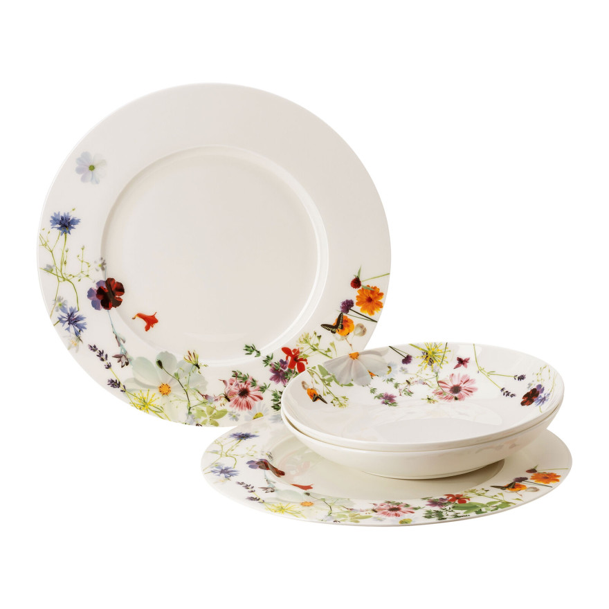 Rosenthal: Coffret de 2 assiettes plates et 2 creuses Brillance Grand air