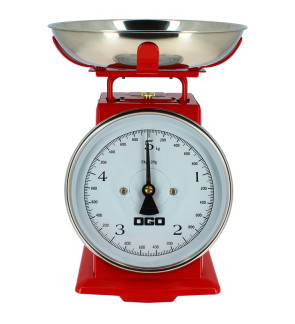 OGO: Balance de cuisine mécanique rouge jusqu'à 5 kgs