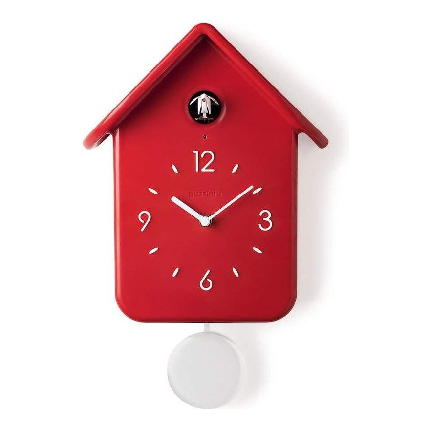 Guzzini: Horloge à coucou rouge