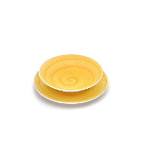 Memento: Assiette plate 27,5 cm jaune