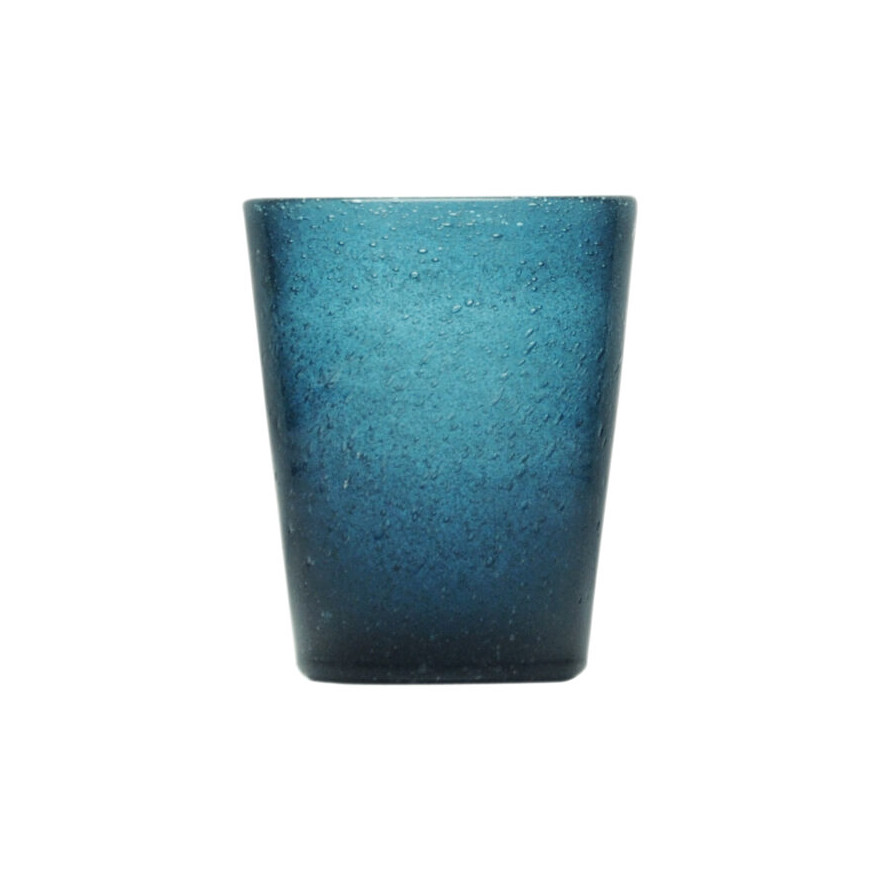 Memento: Geblazen glazen waterbeker 30cl donker blauw