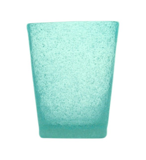 Memento: Gobelet à eau en verre soufflé 30cl Turquoise