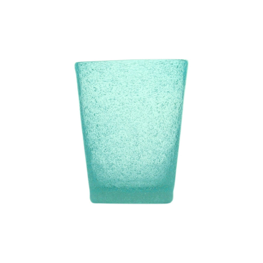 Memento: Gobelet à eau en verre soufflé 30cl Turquoise