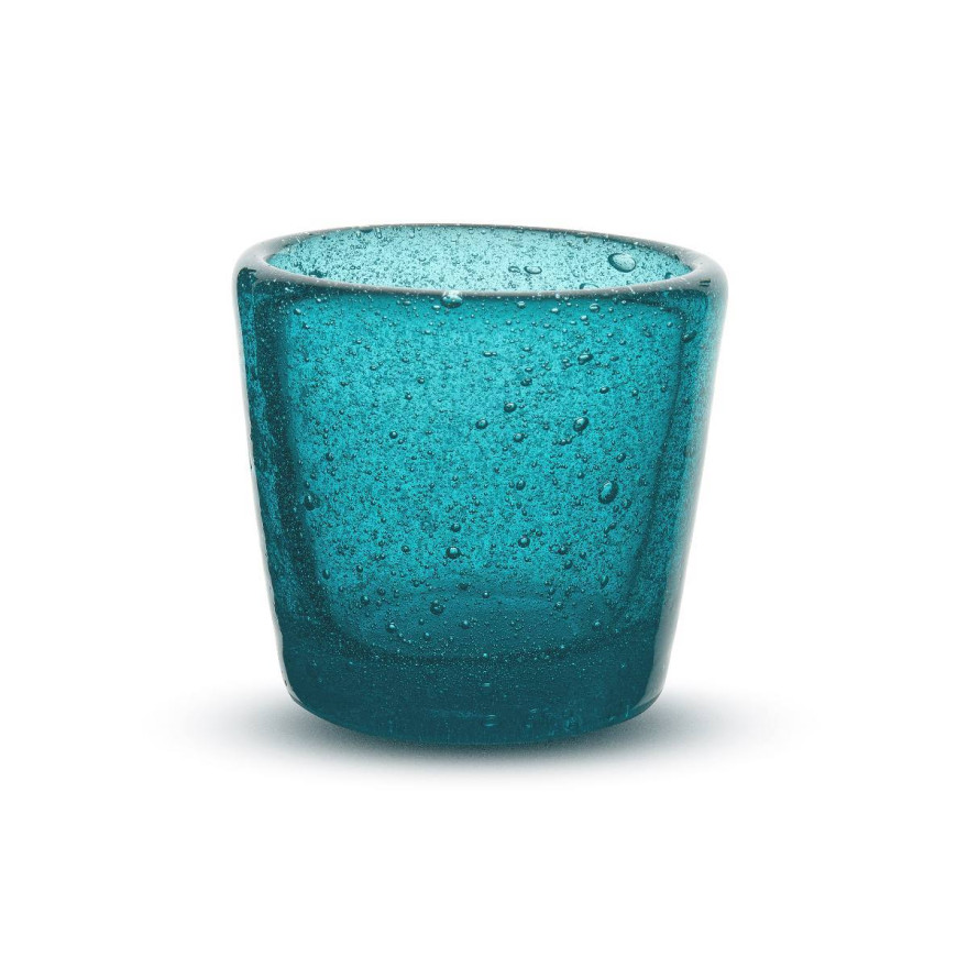 Memento: Verre à shot en verre soufflé 5cl Turquoise