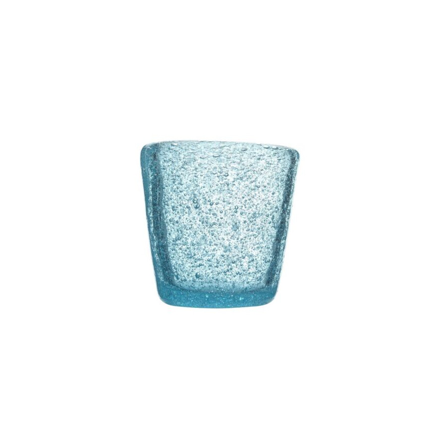 Memento: Borrelglas 5cl Lichte blauw in geblazen glas