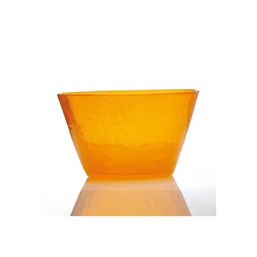 Memento: Saladier en verre soufflé Mandarine 24 cm