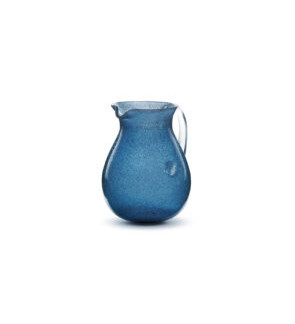 Memento: Cruche en verre soufflé 1,6L bleu foncé