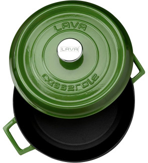 Lava: Cocotte en fonte verte 28 cm