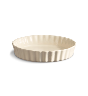 Emile Henry: Tourtière crème wit 24 cm