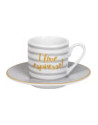 Konitz:  Set de 4 tasses expresso et sous-tasses « I love espresso»  9,5 cl